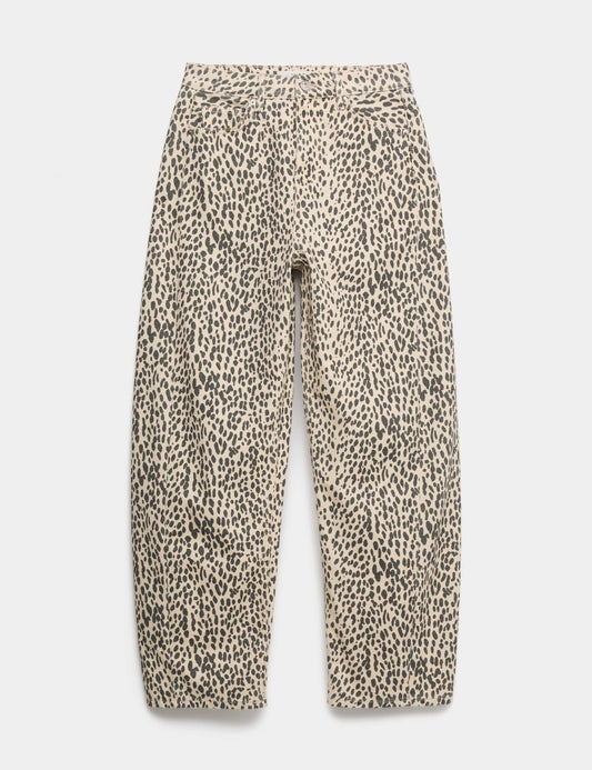 Mid Rise Animal Barrel Jeans