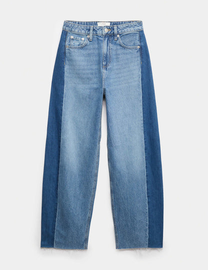 Mid Rise Barrel Jeans