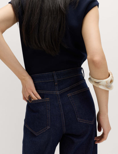 Mom High Waisted Ankle Grazer Jeans