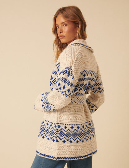 Cream Fair Isle Chunky Cardigan