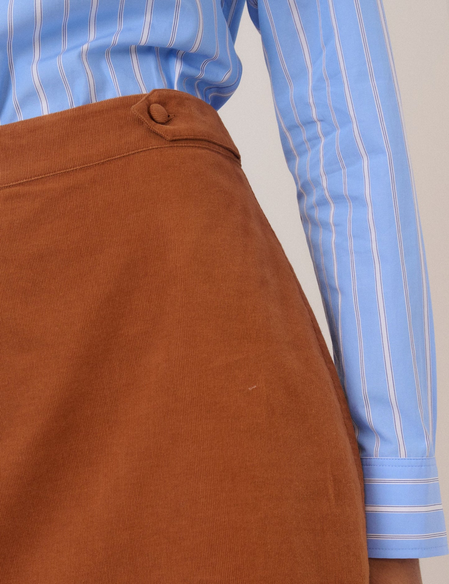 Terracotta Cord Mini Skirt