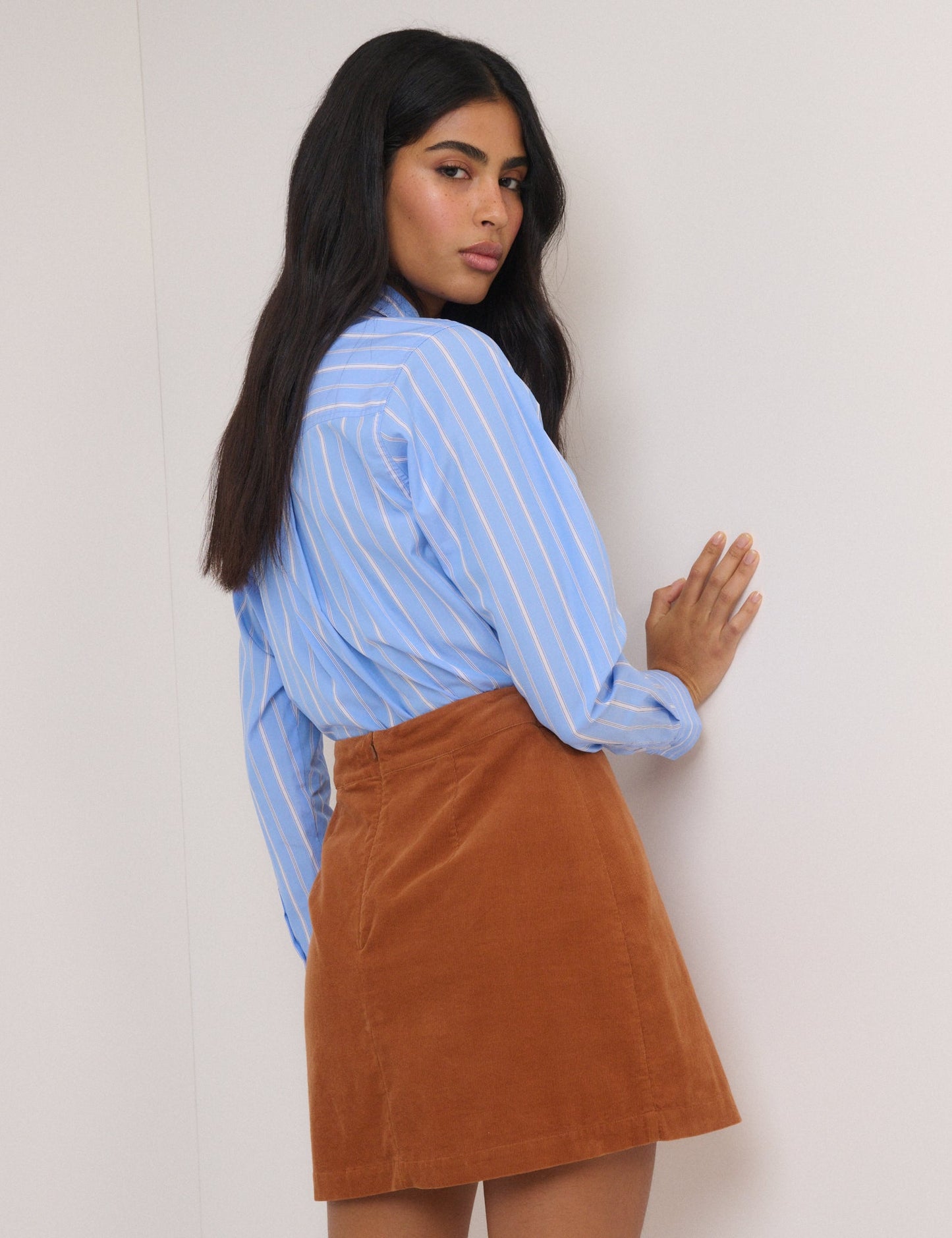 Terracotta Cord Mini Skirt
