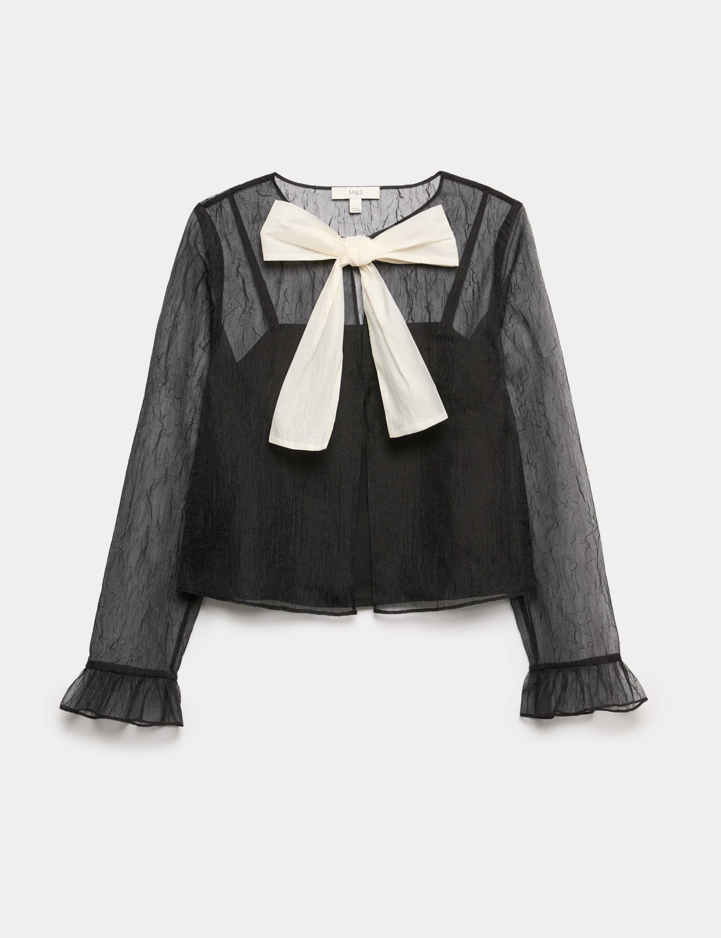 Organza Tie Neck Top