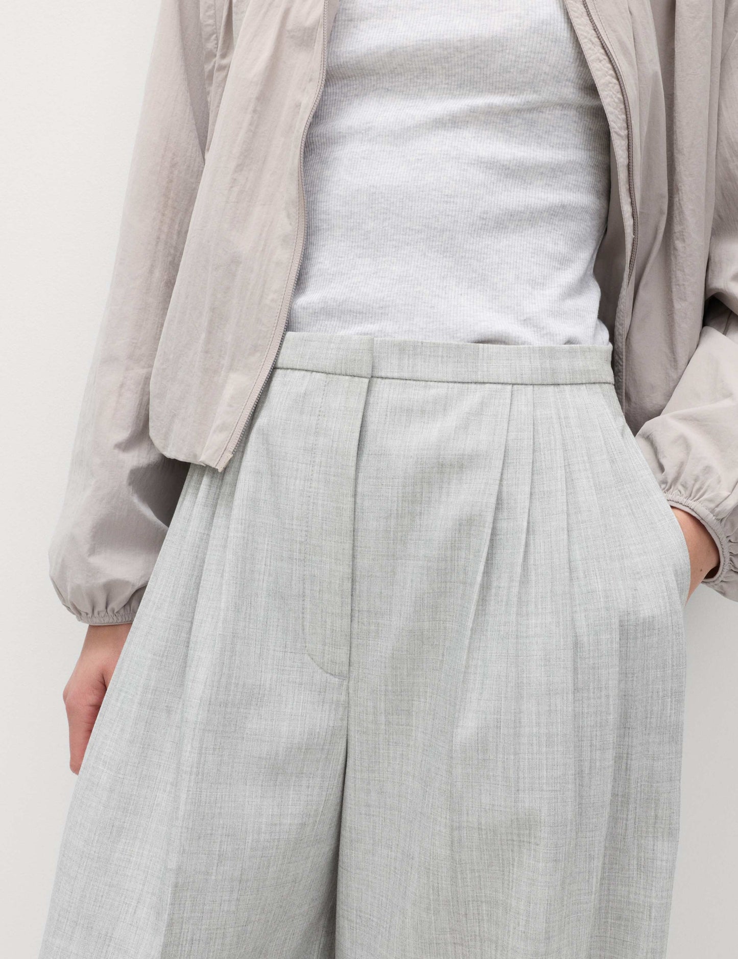 Pleat Front Wide Leg Palazzo Trousers