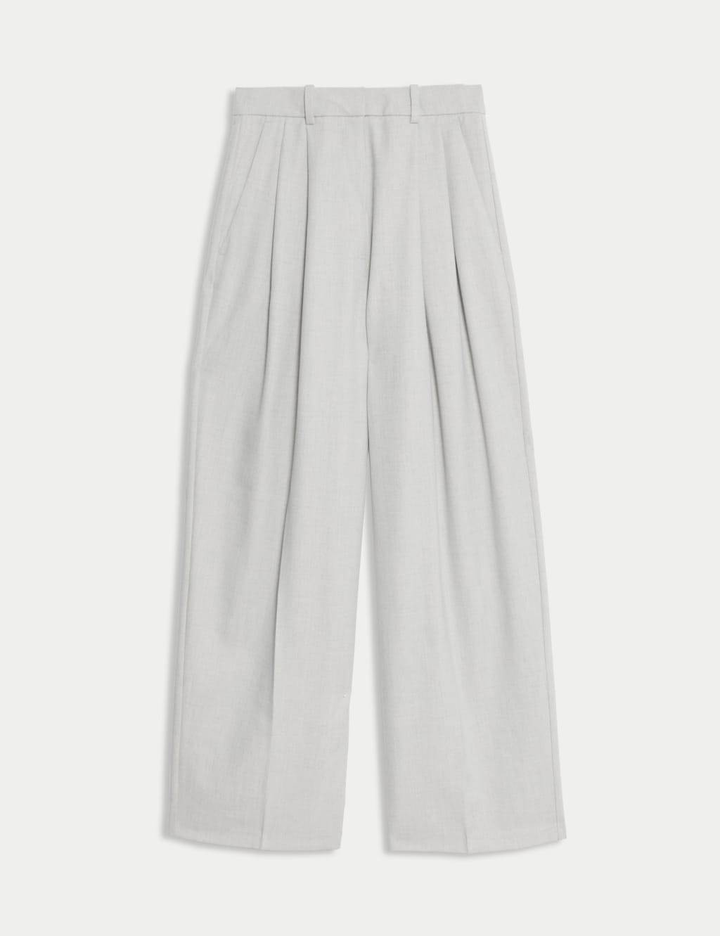 Pleat Front Wide Leg Trousers