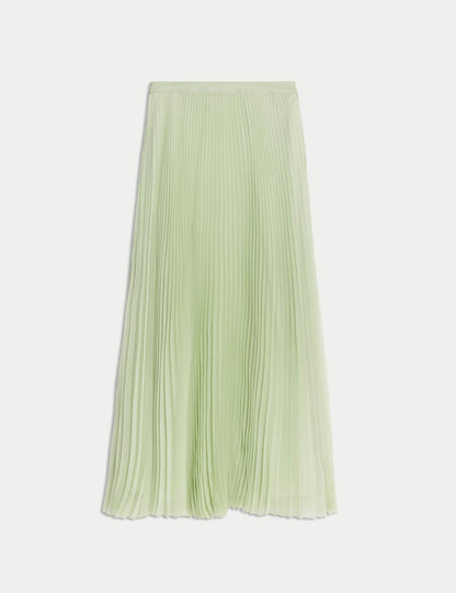 Pleated Maxi Skirt