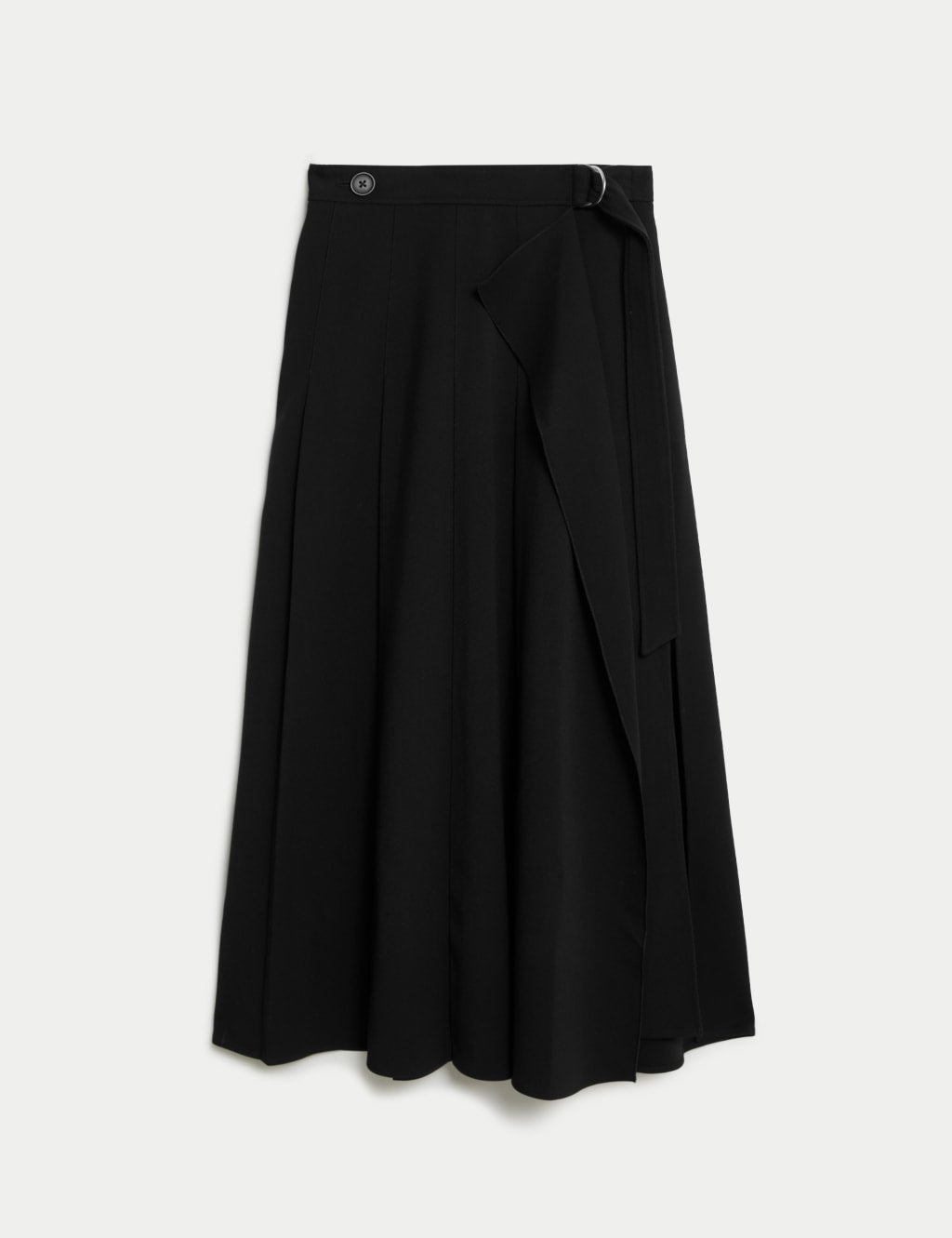 Pleated Midaxi Wrap Skirt