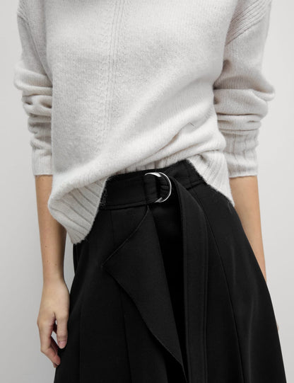 Pleated Midaxi Wrap Skirt