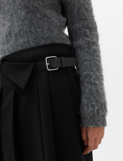 Pleated Wrap Kilt Skirt