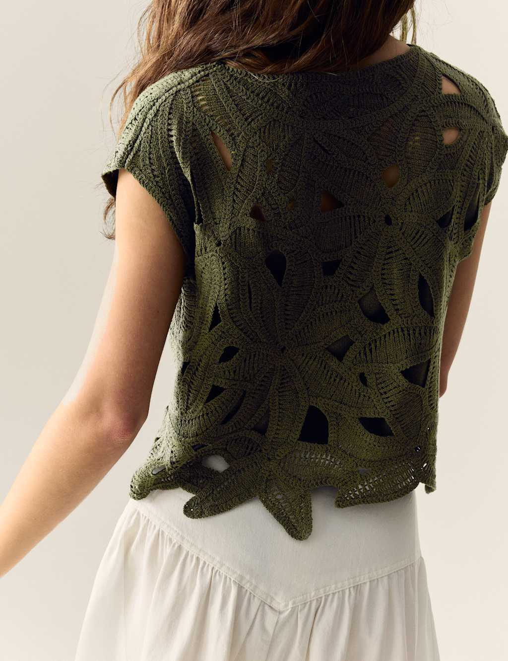 Pointelle Floral Top