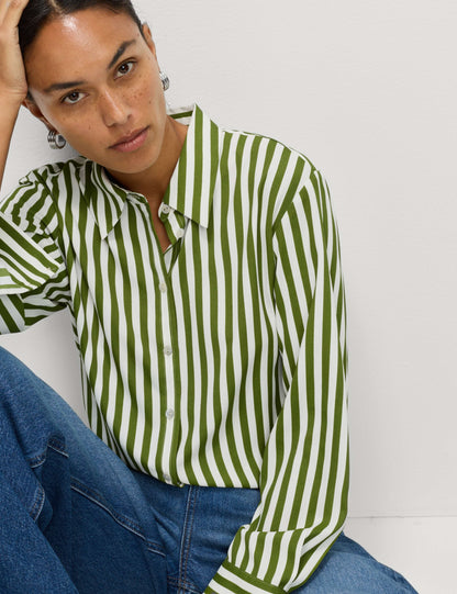 Printed Collared Button Through Shirt