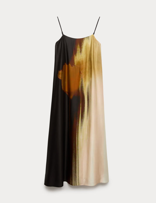 Printed Maxi Cami Slip Dress