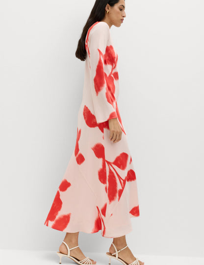 Printed Midaxi Column Dress