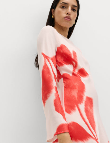 Printed Midaxi Column Dress