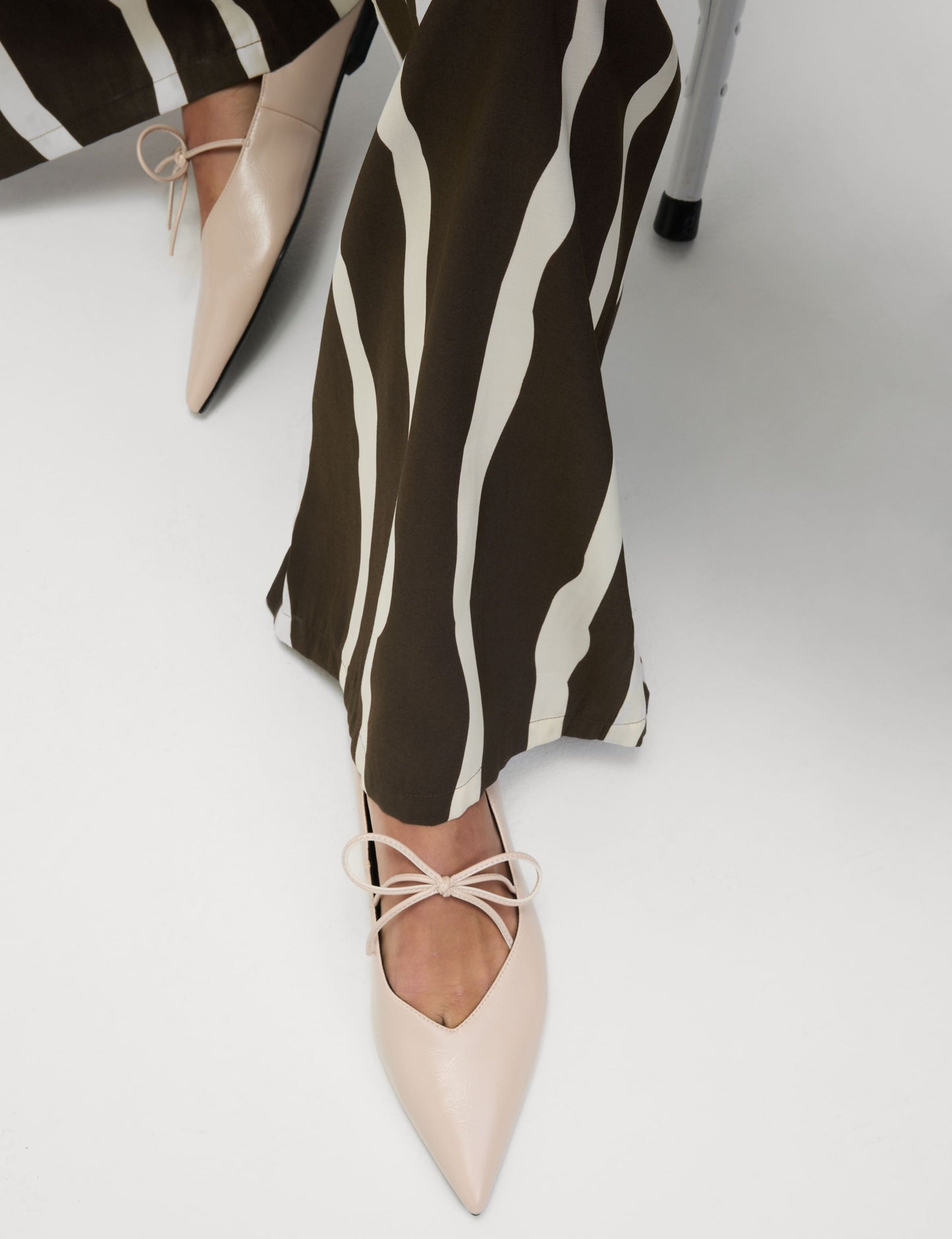 Printed Wide Leg Trousers