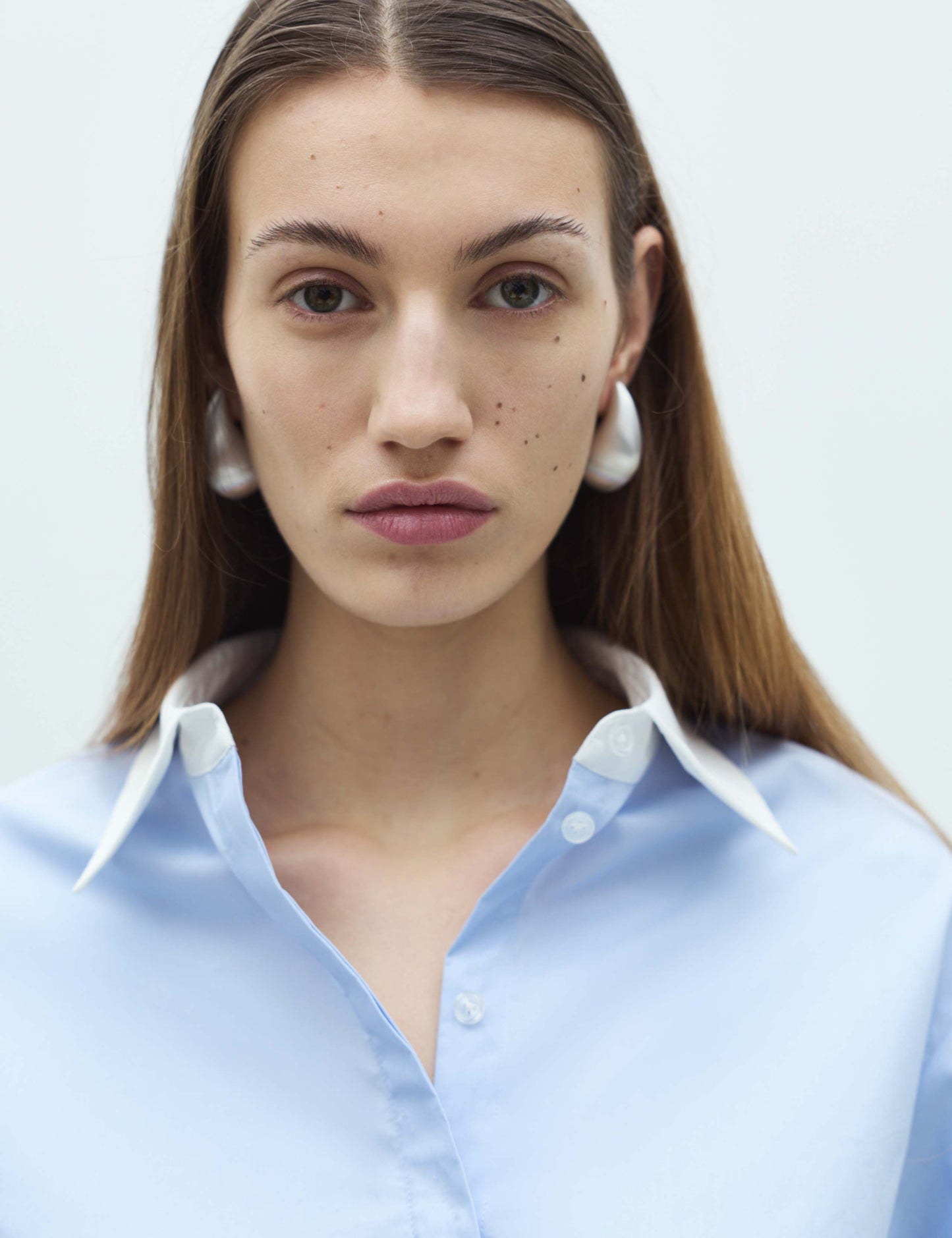 Pure Cotton Contrast Detail Oversized Shirt