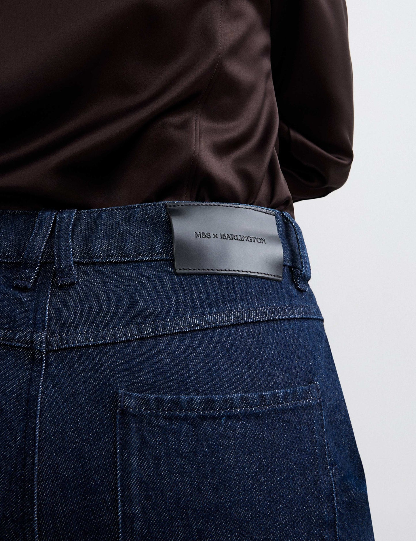 Pure Cotton High Waisted Wide Leg Jeans