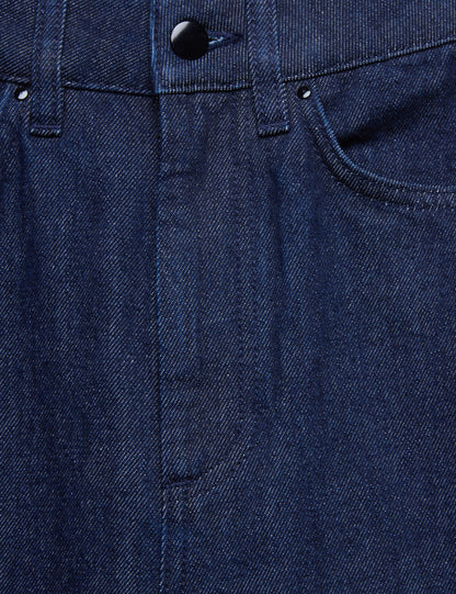 Pure Cotton High Waisted Wide Leg Jeans