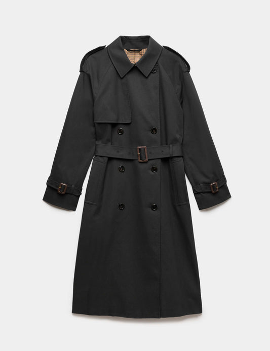 Pure Cotton Longline Trench Coat