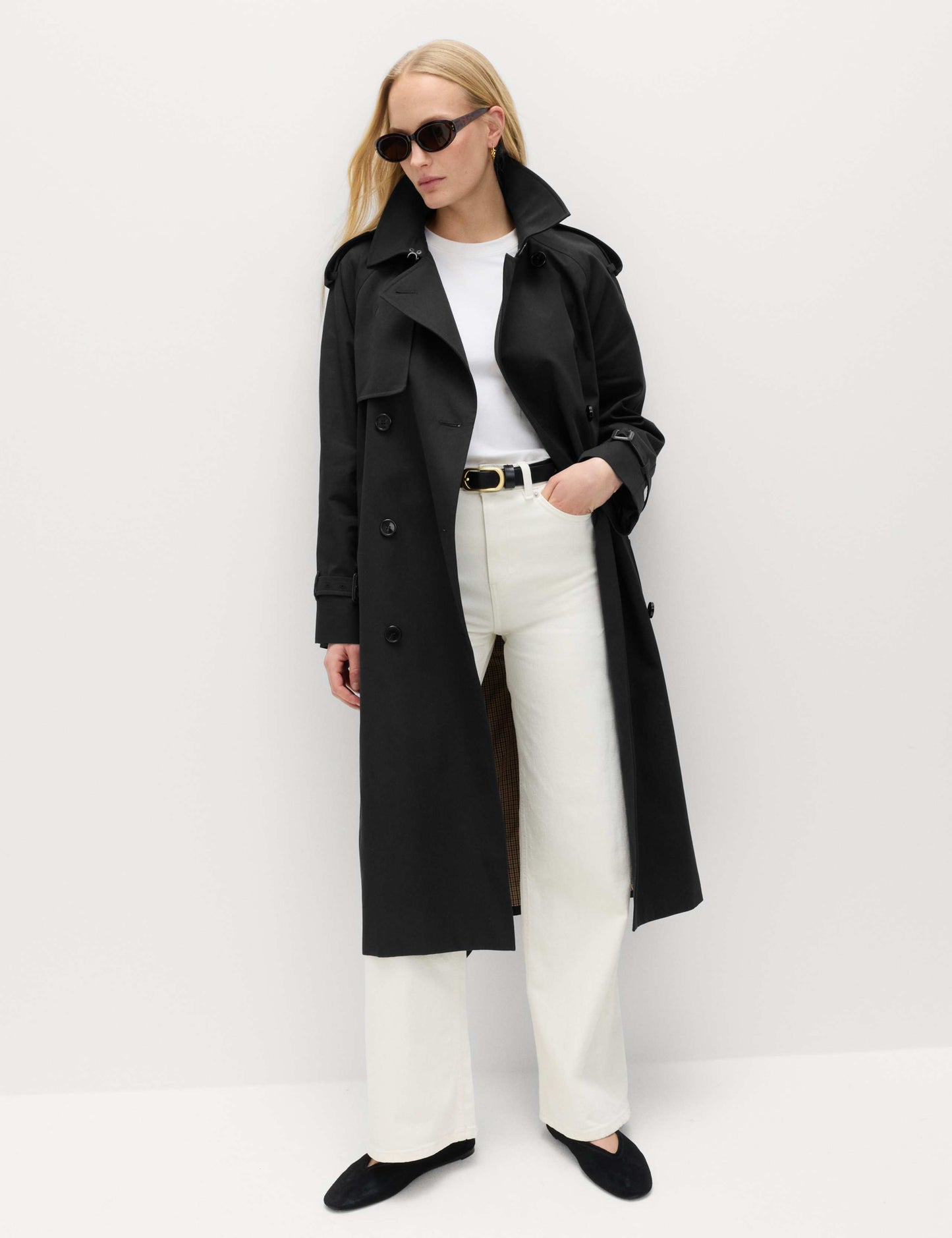 Pure Cotton Longline Trench Coat