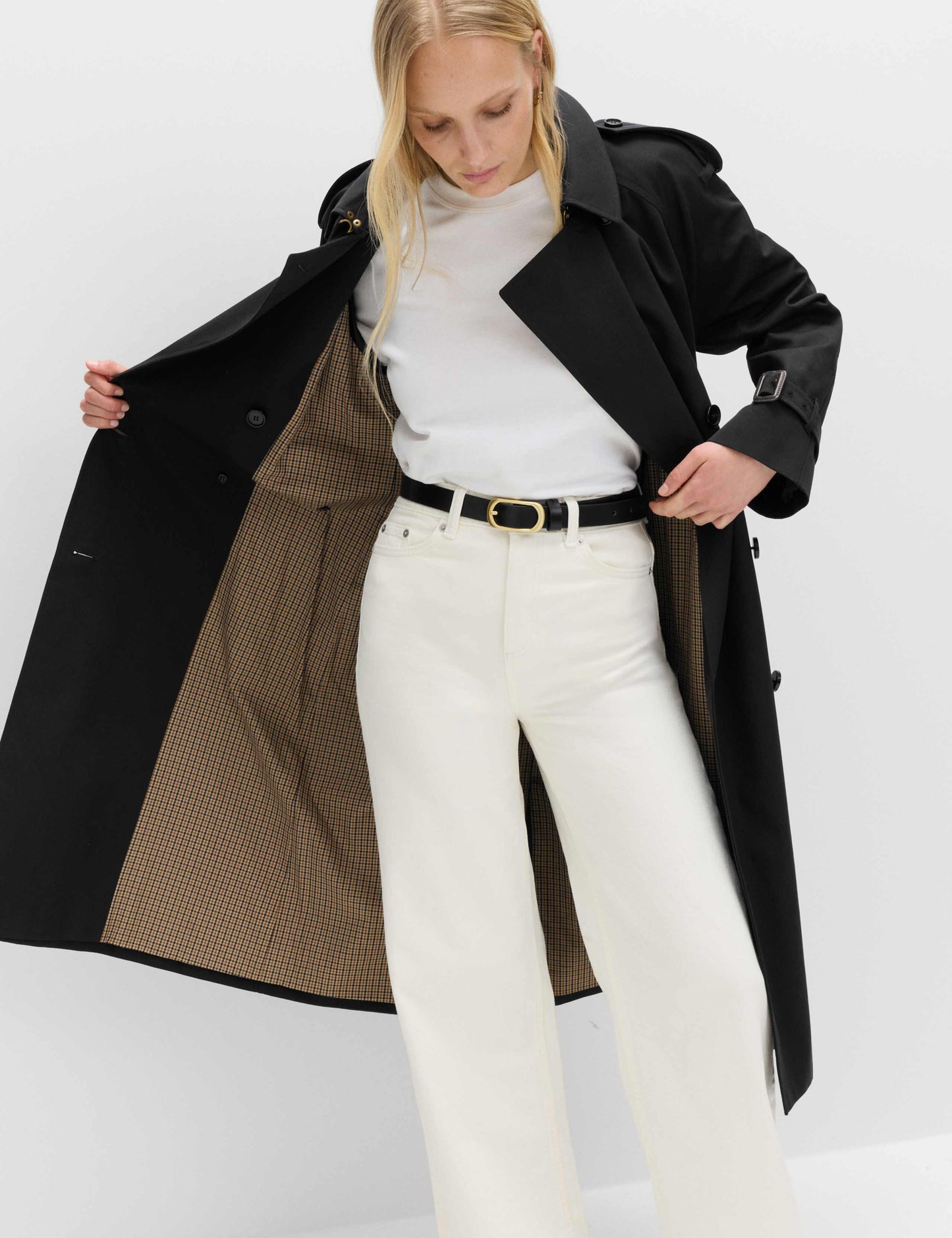 Pure Cotton Longline Trench Coat