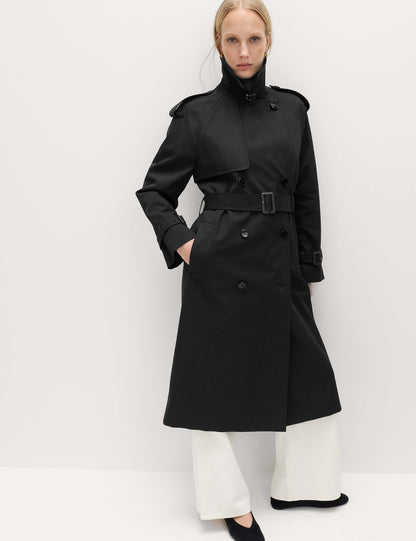 Pure Cotton Longline Trench Coat