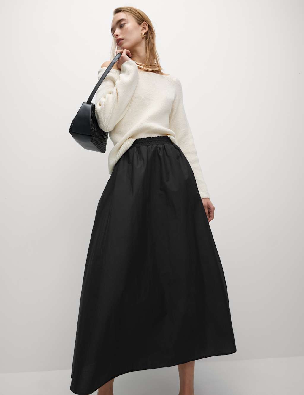 Pure Cotton Poplin A-line Skirt