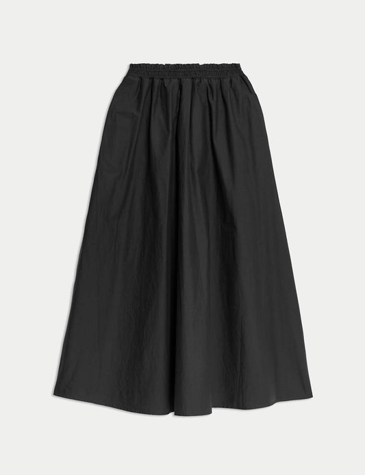 Pure Cotton Poplin A-line Skirt