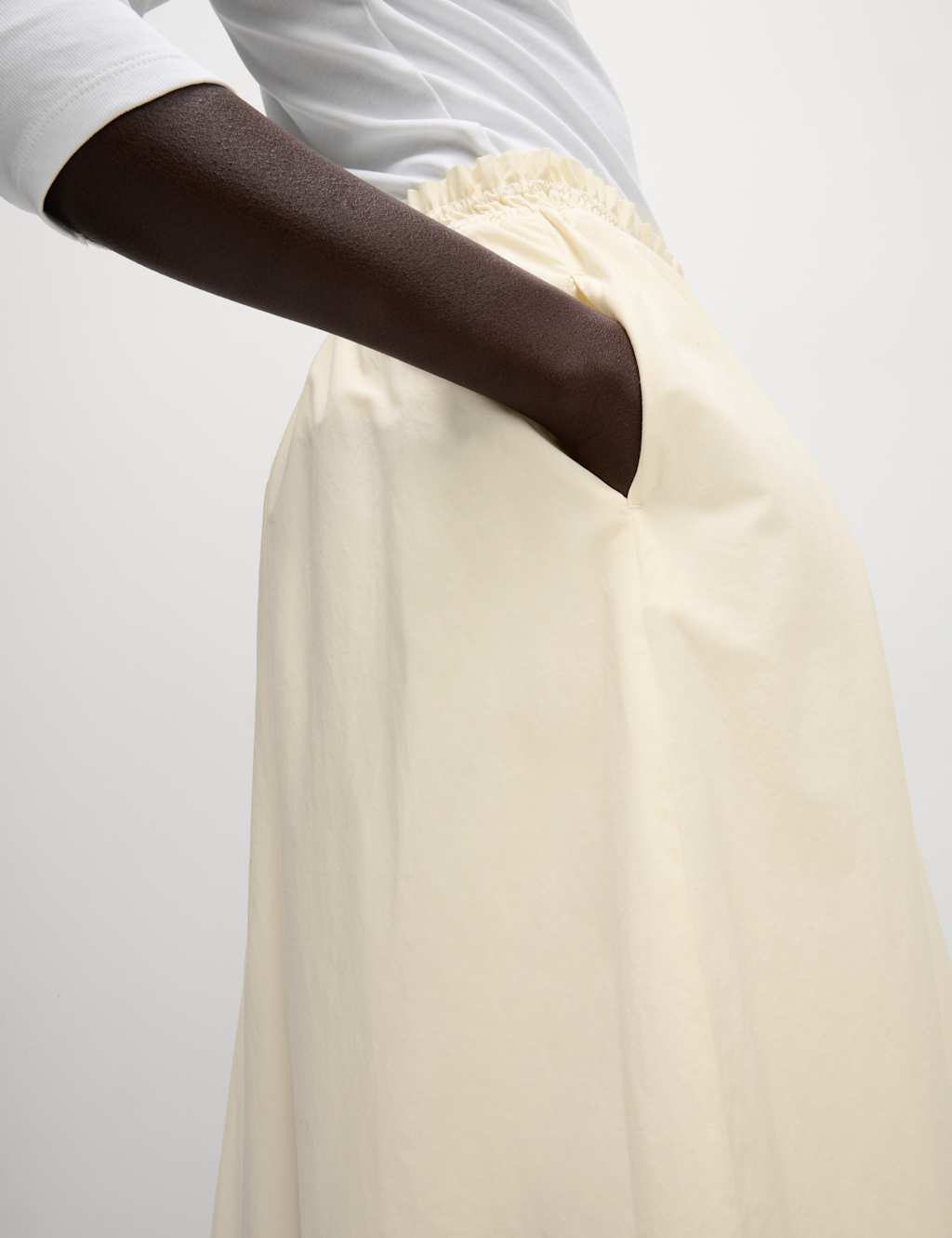 Pure Cotton Poplin A-line Skirt