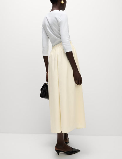 Pure Cotton Poplin A-line Skirt