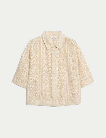 Pure Cotton Short Sleeve Beach Shirt