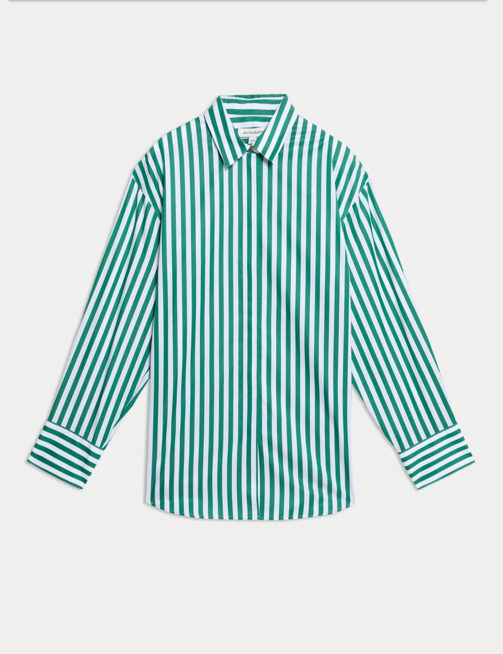 Pure Cotton Striped Collared Relaxed Shirt