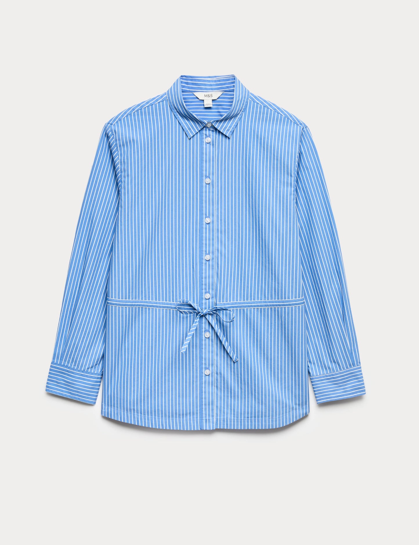 Pure Cotton Striped Drawstring Shirt