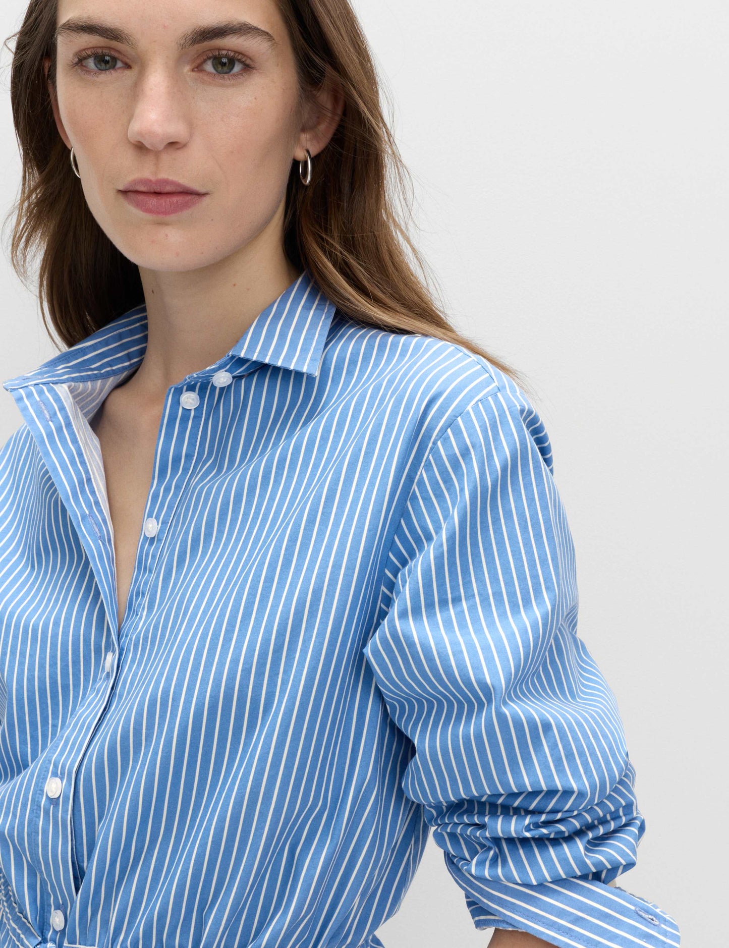 Pure Cotton Striped Drawstring Shirt