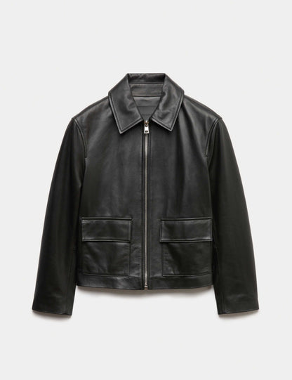 Pure Leather Trucker Jacket