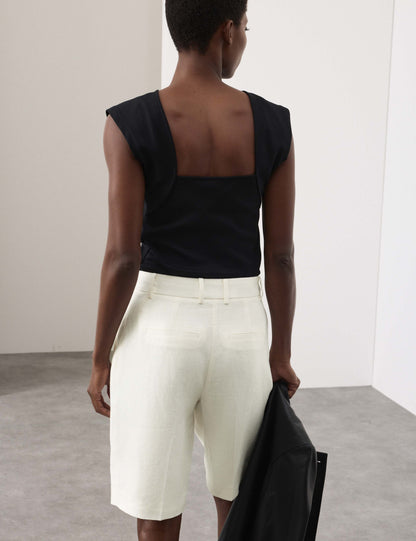 Pure Linen Tailored Shorts