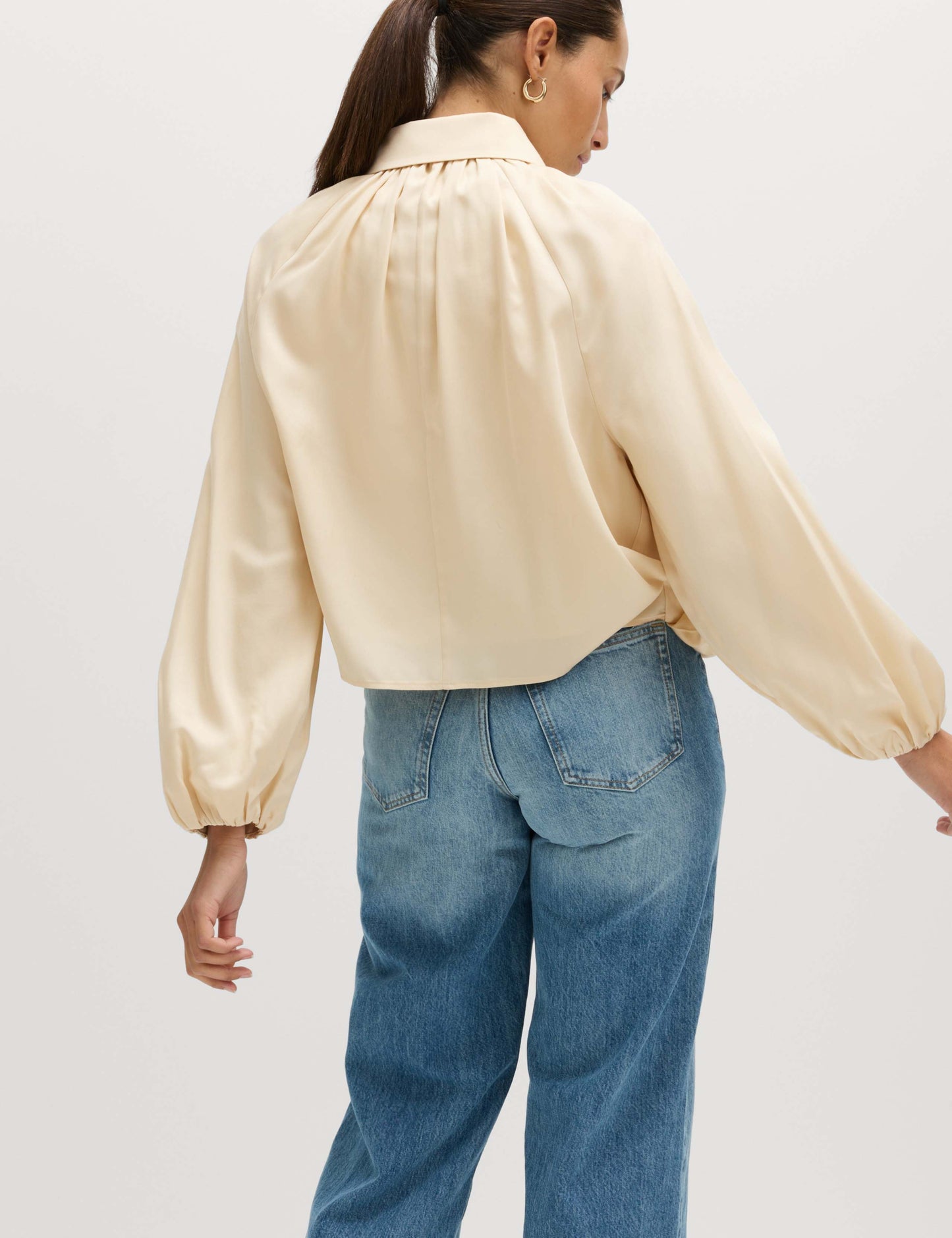 Pure Lycocell Pleated Bomber Jacket