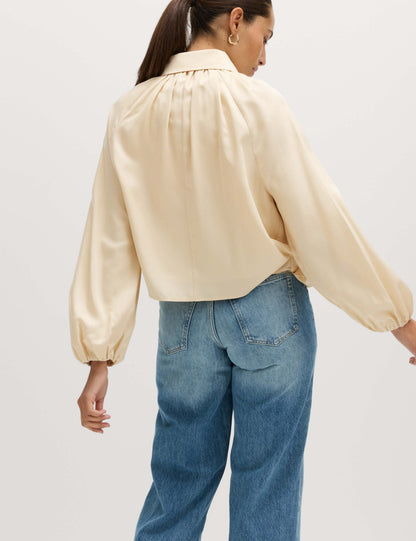 Pure Lycocell Pleated Bomber Jacket