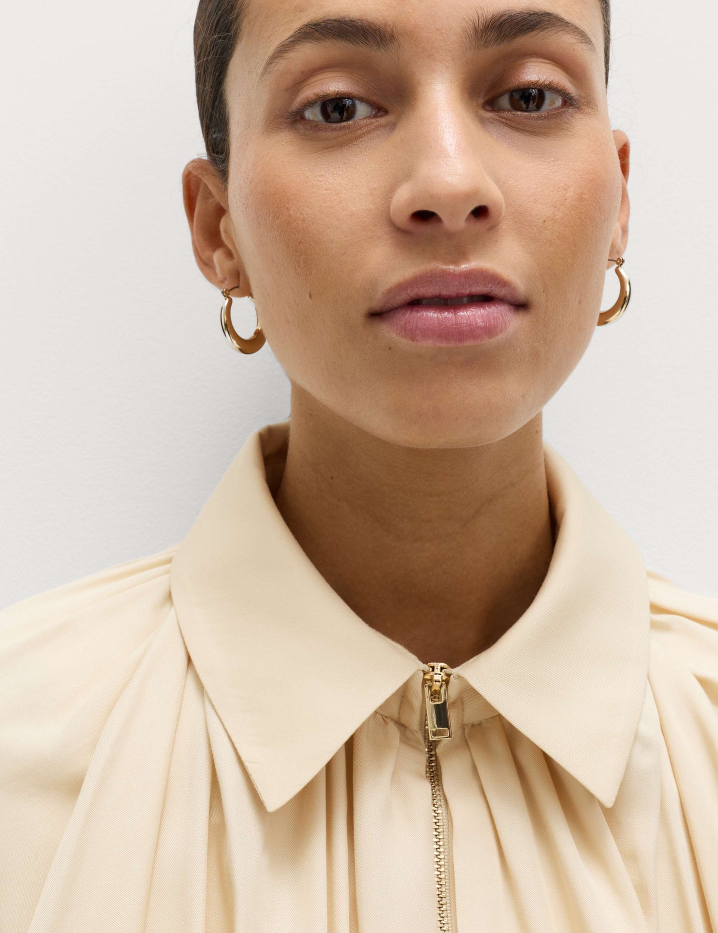 Pure Lycocell Pleated Bomber Jacket
