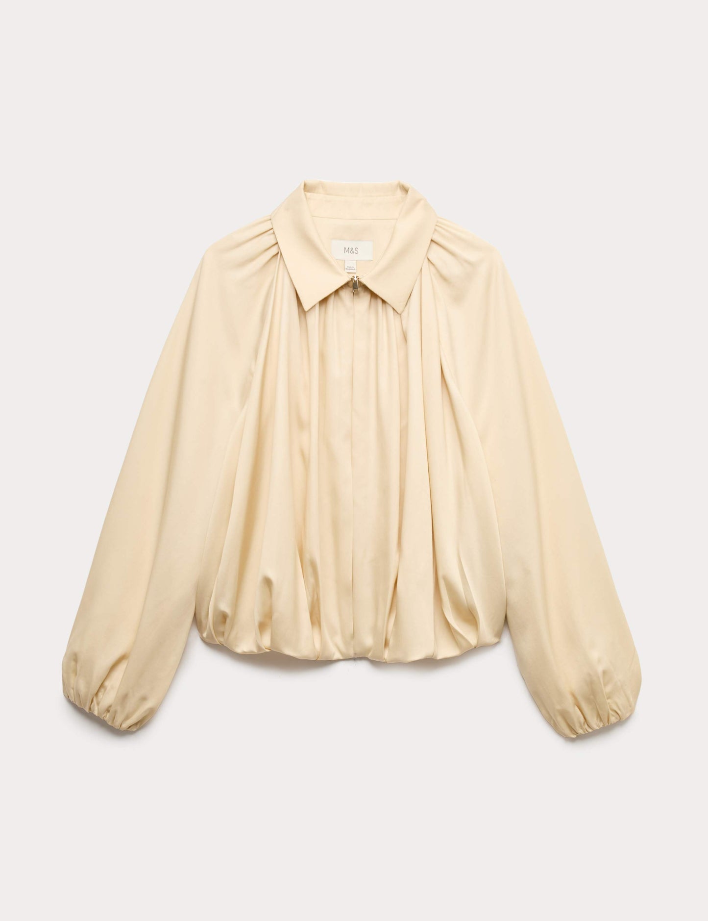 Pure Lycocell Pleated Bomber Jacket
