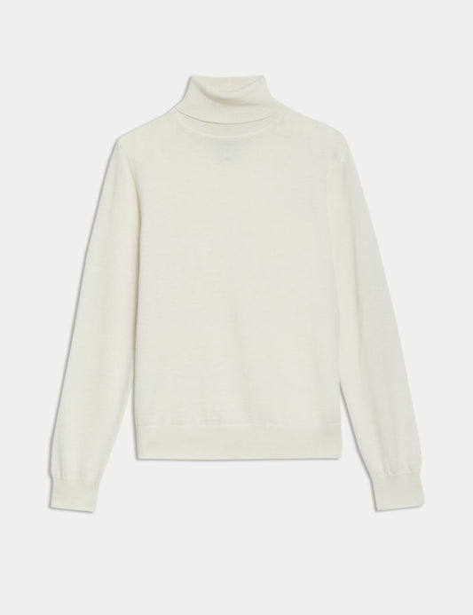 Pure Merino Wool Roll Neck Jumper