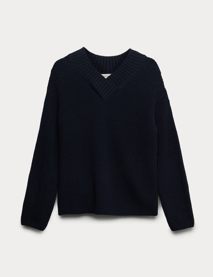 Pure Merino Wool V-Neck Jumper