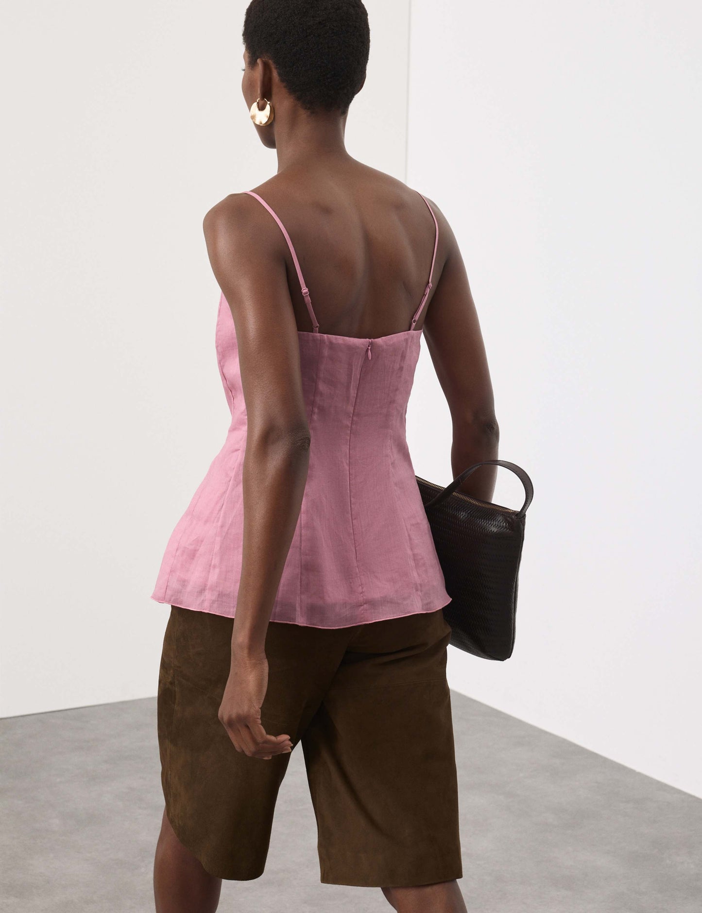 Pure Ramie Godet Cami Top