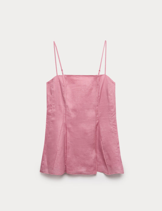 Pure Ramie Godet Cami Top