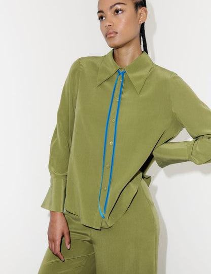 Pure Silk Long-Sleeved Shirt