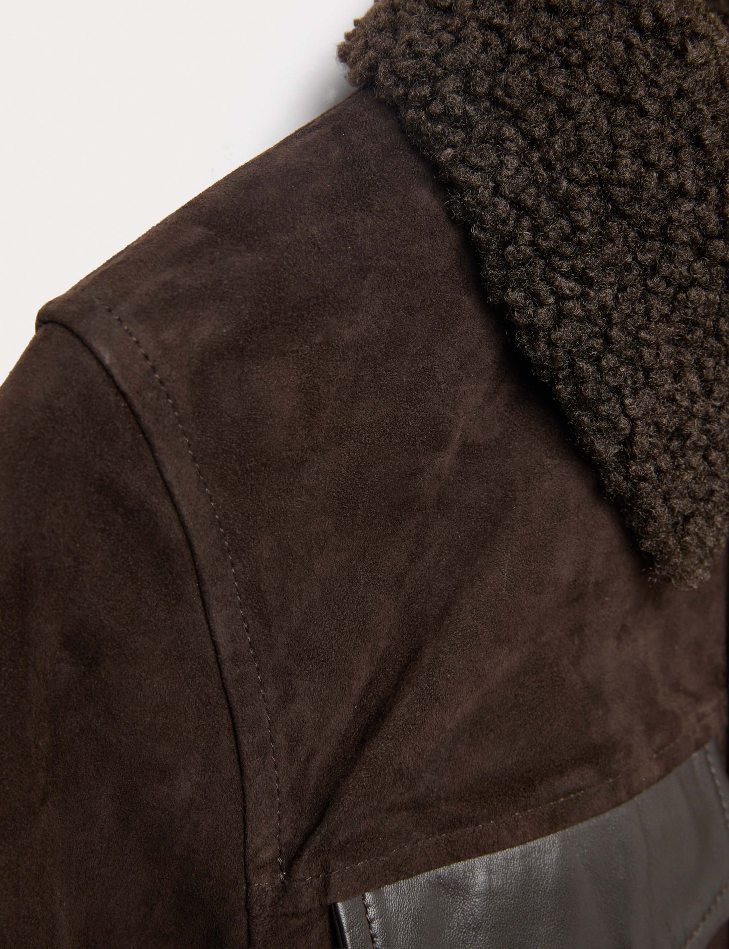 Pure Suede Borg Collared Jacket