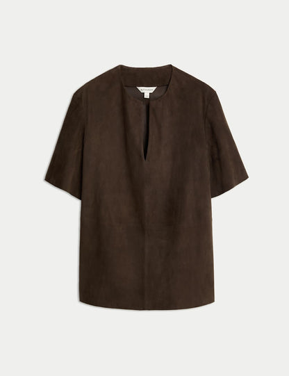Pure Suede Kaftan Top