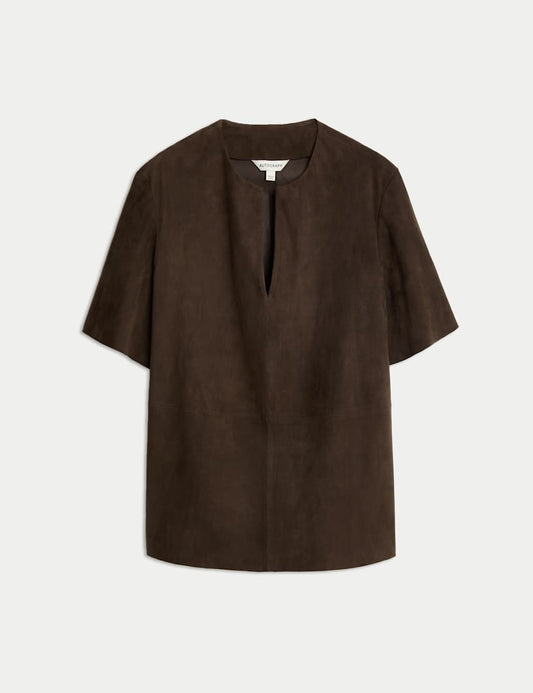 Pure Suede Kaftan Top