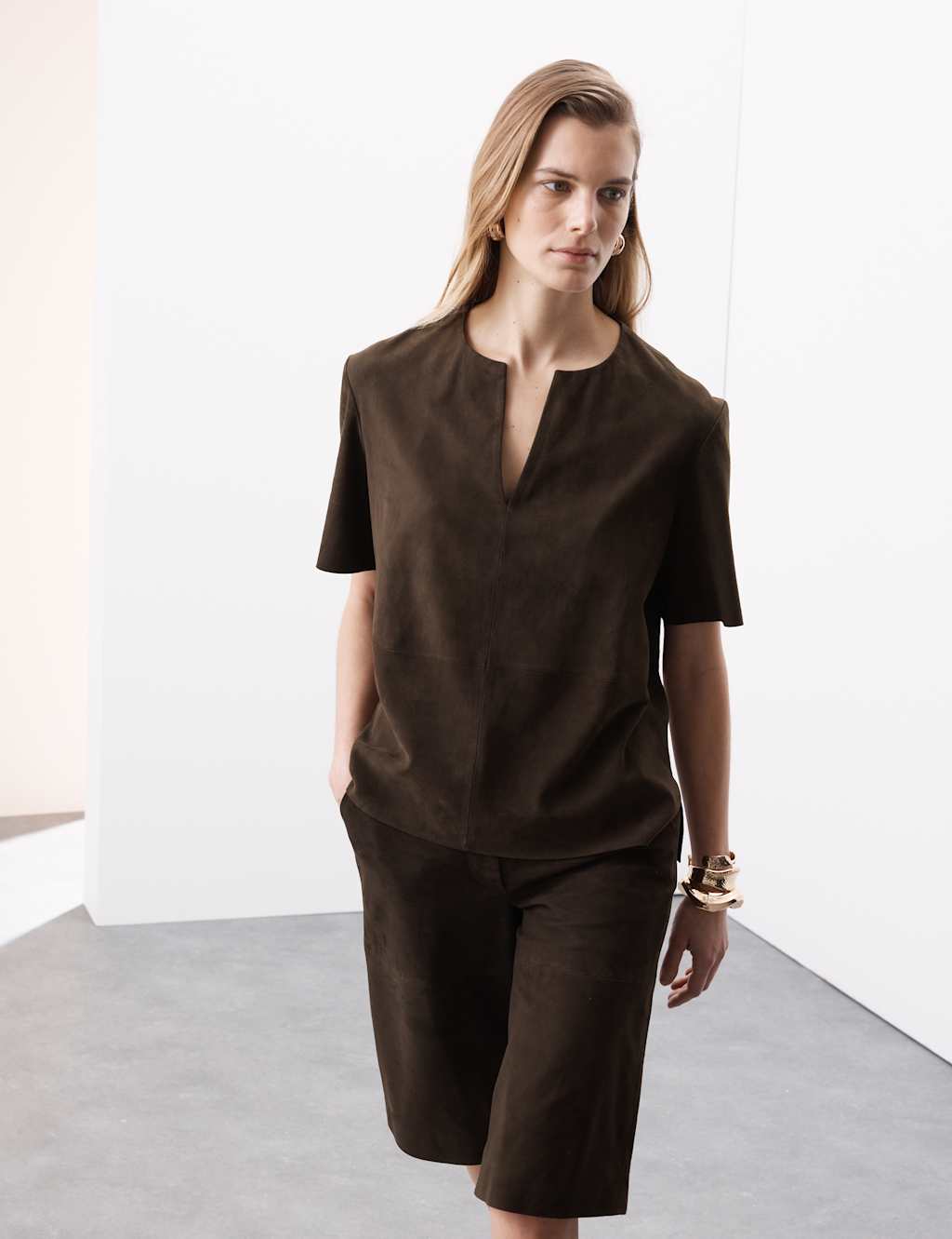 Pure Suede Kaftan Top