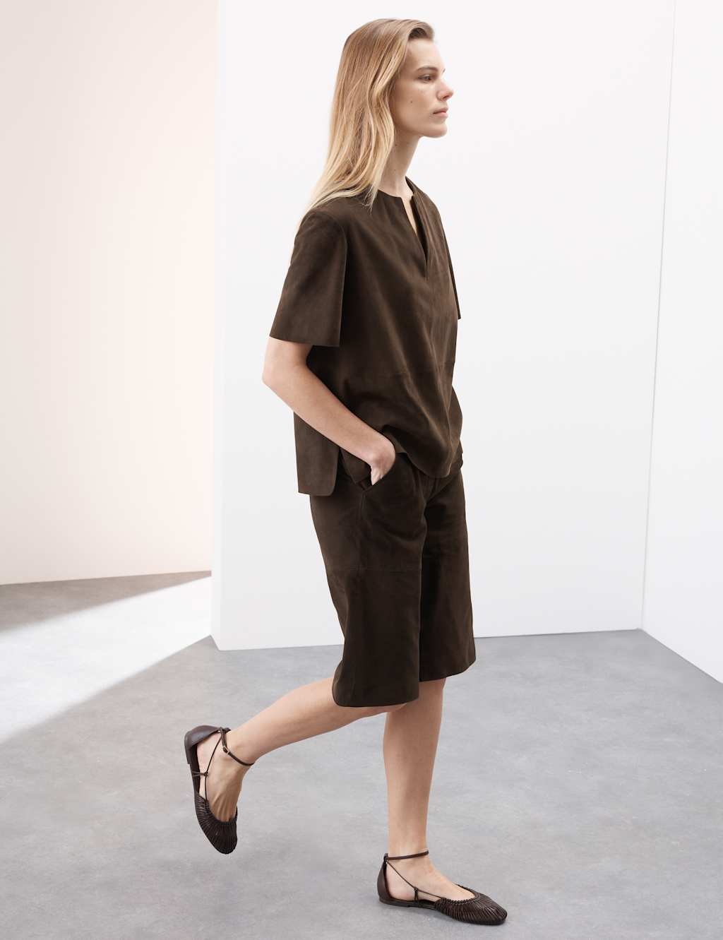 Pure Suede Kaftan Top